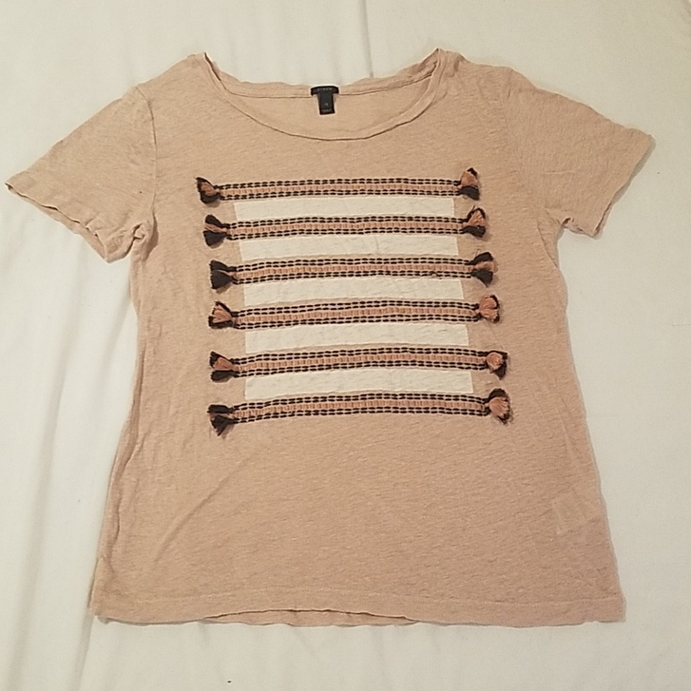 J. Crew Tassel Stripe Tee